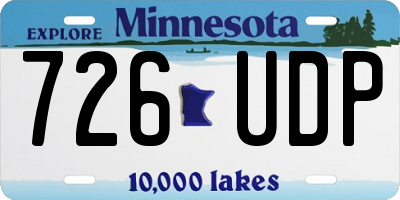 MN license plate 726UDP