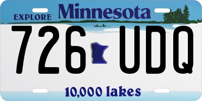 MN license plate 726UDQ