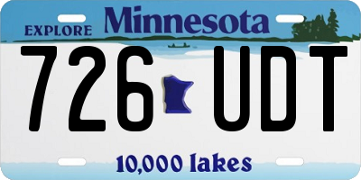 MN license plate 726UDT