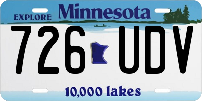 MN license plate 726UDV