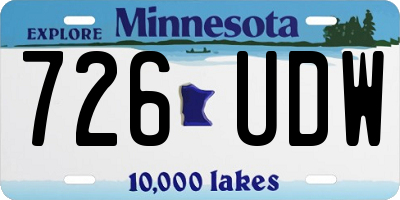 MN license plate 726UDW