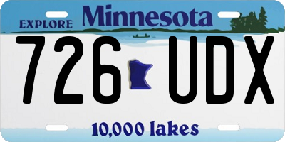 MN license plate 726UDX