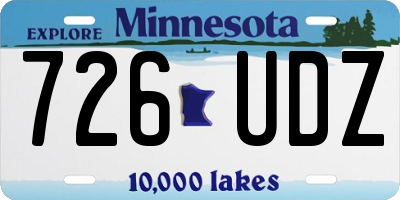 MN license plate 726UDZ