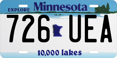 MN license plate 726UEA