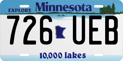 MN license plate 726UEB