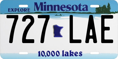 MN license plate 727LAE