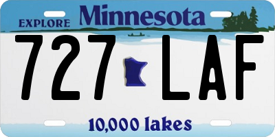 MN license plate 727LAF