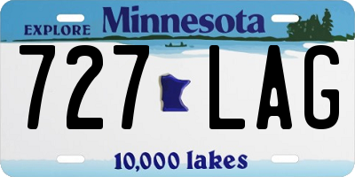 MN license plate 727LAG