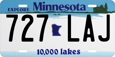 MN license plate 727LAJ