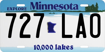 MN license plate 727LAO