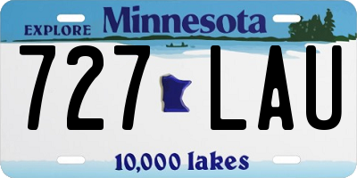 MN license plate 727LAU