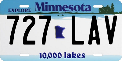 MN license plate 727LAV