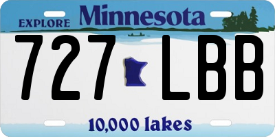 MN license plate 727LBB