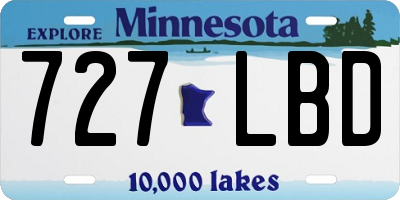 MN license plate 727LBD