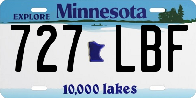 MN license plate 727LBF