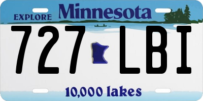 MN license plate 727LBI