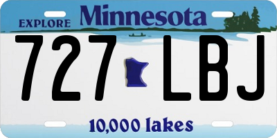 MN license plate 727LBJ