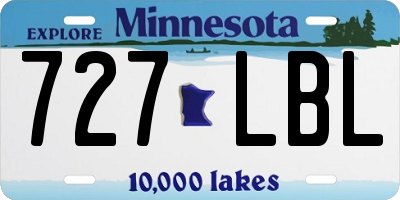 MN license plate 727LBL