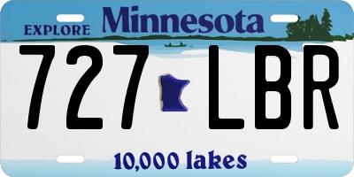 MN license plate 727LBR