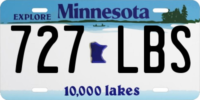 MN license plate 727LBS