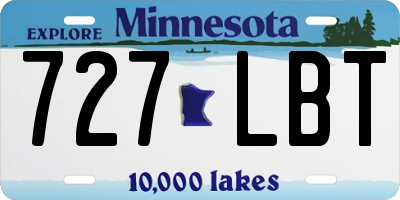 MN license plate 727LBT