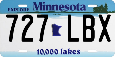 MN license plate 727LBX