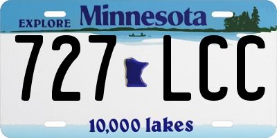 MN license plate 727LCC