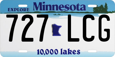 MN license plate 727LCG