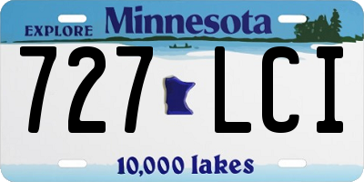 MN license plate 727LCI