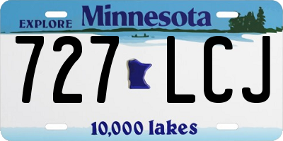 MN license plate 727LCJ