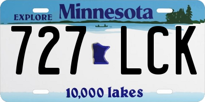 MN license plate 727LCK