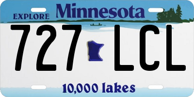 MN license plate 727LCL