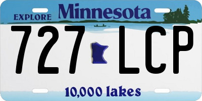 MN license plate 727LCP