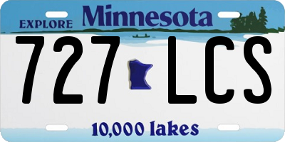 MN license plate 727LCS