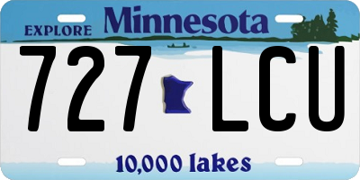 MN license plate 727LCU