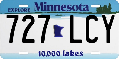 MN license plate 727LCY