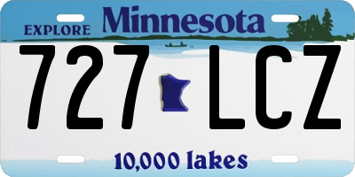 MN license plate 727LCZ