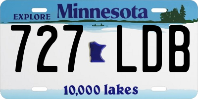MN license plate 727LDB