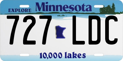 MN license plate 727LDC