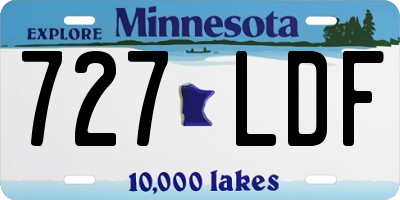 MN license plate 727LDF