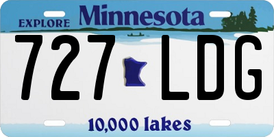 MN license plate 727LDG