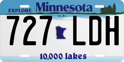 MN license plate 727LDH