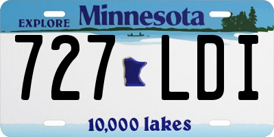 MN license plate 727LDI