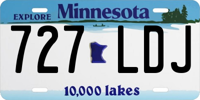 MN license plate 727LDJ