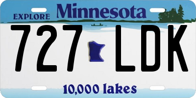 MN license plate 727LDK