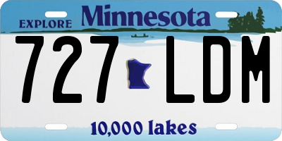 MN license plate 727LDM