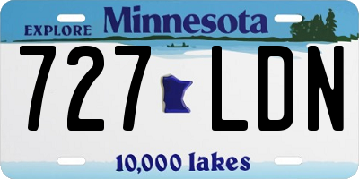 MN license plate 727LDN