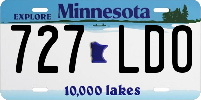 MN license plate 727LDO