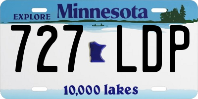 MN license plate 727LDP