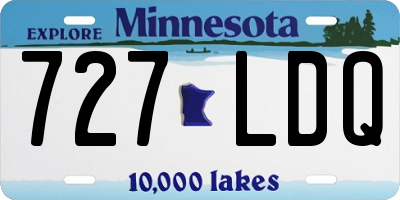 MN license plate 727LDQ